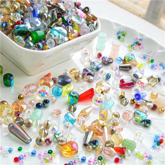 Half Pound Assorted Glass Beads - Picture 3 of 7